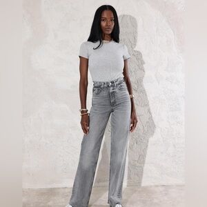 Zara Light Gray Flare Jeans